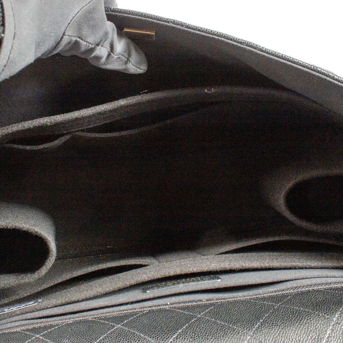 Chanel 24C Black Shiny Caviar XXL Travel Flap Bag