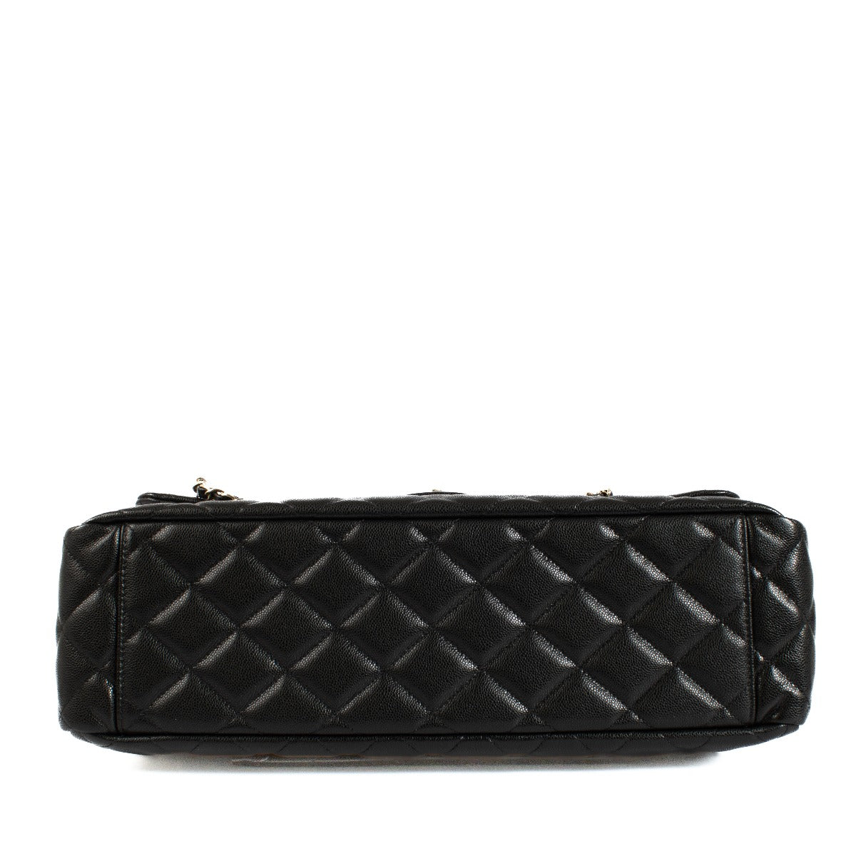 Chanel 24C Black Shiny Caviar XXL Travel Flap Bag