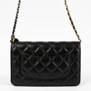 Authentic pre-loved Chanel Black Coco Clips Wallet On Chain on Labellov.com