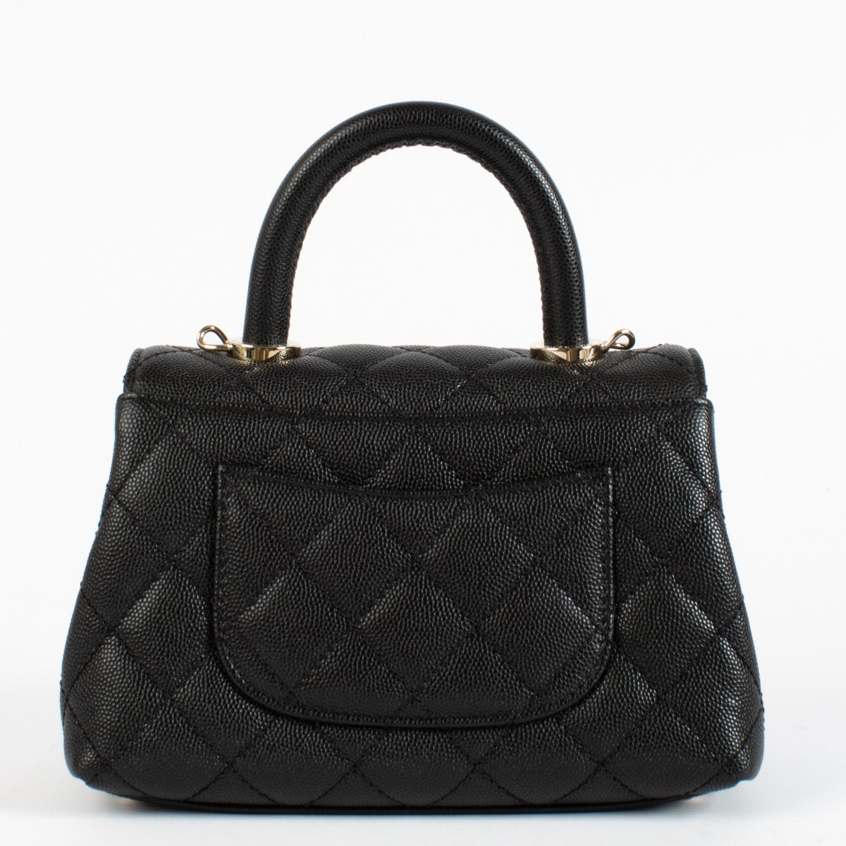 authentic preloved Chanel Black Caviar Mini Coco Handle Bag on Labellov.com