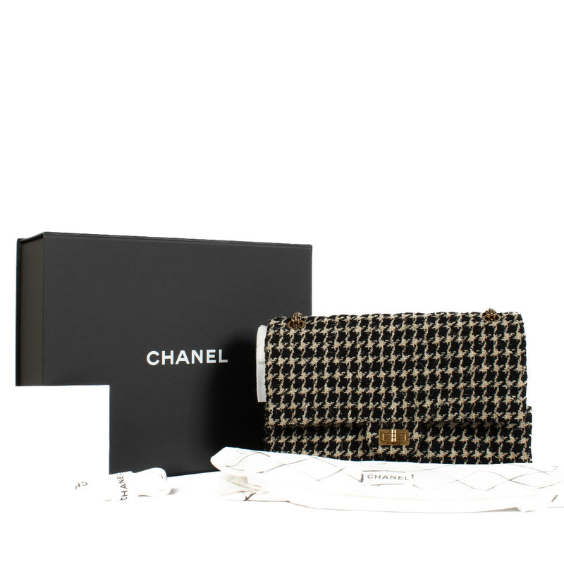 Sac Chanel 15K Brasserie Tweed Large Reissue 2.55