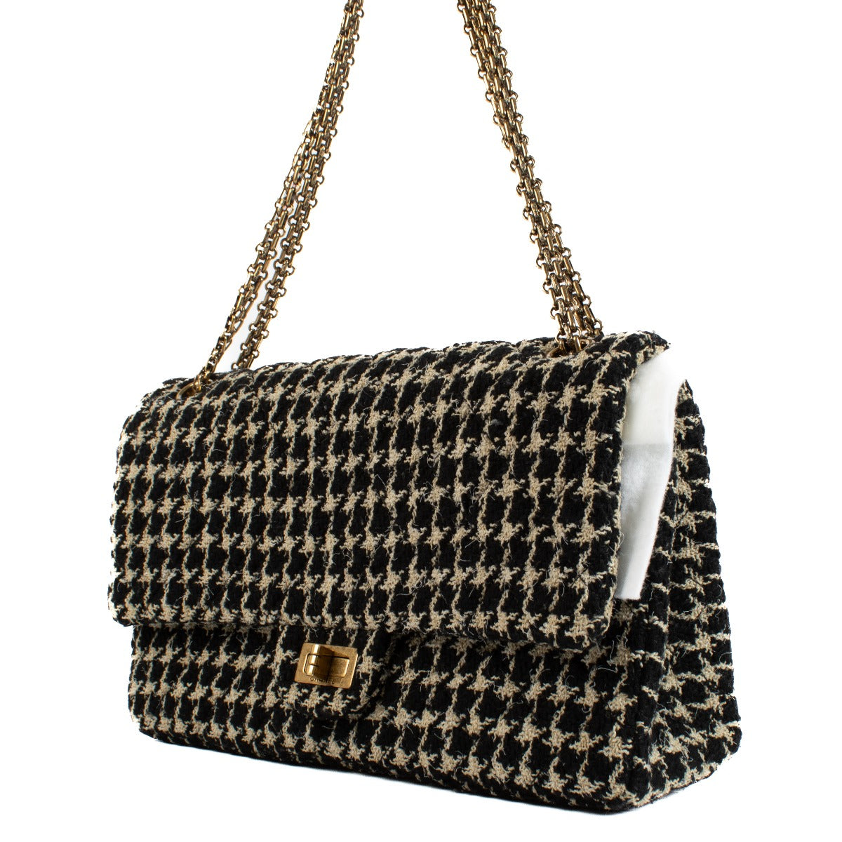 Chanel 15K Brasserie Tweed Grote Reissue 2.55 Tas