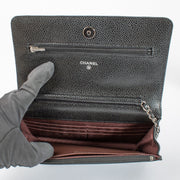 authentic preloved Chanel Black Caviar Wallet On Chain on Labellov.com