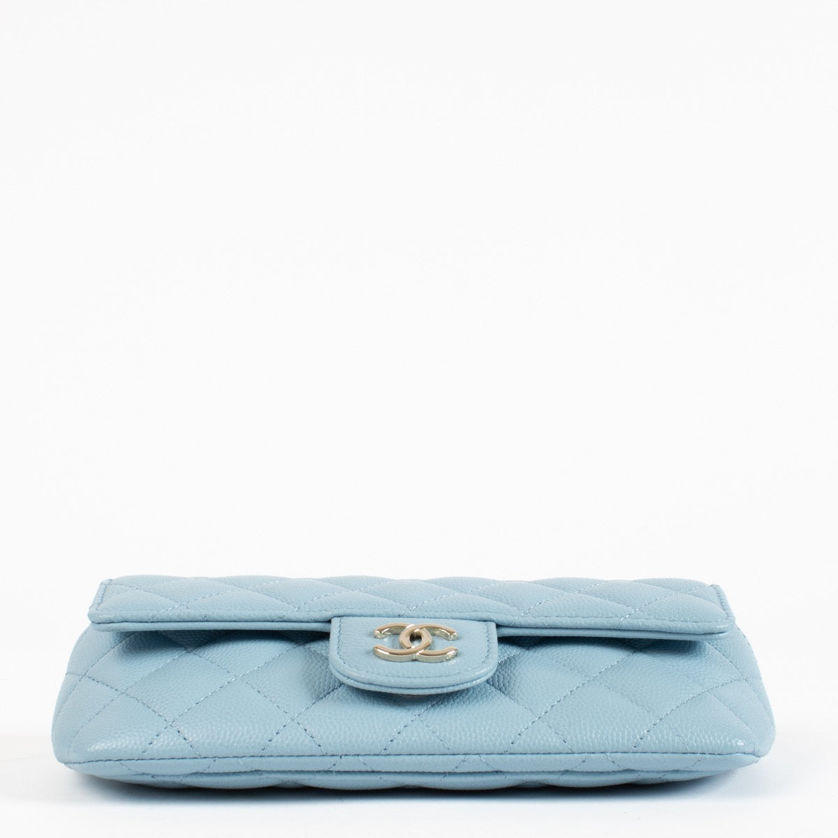 authentic preloved Chanel Baby Blue Glasses Case on a Chain on Labellov.com