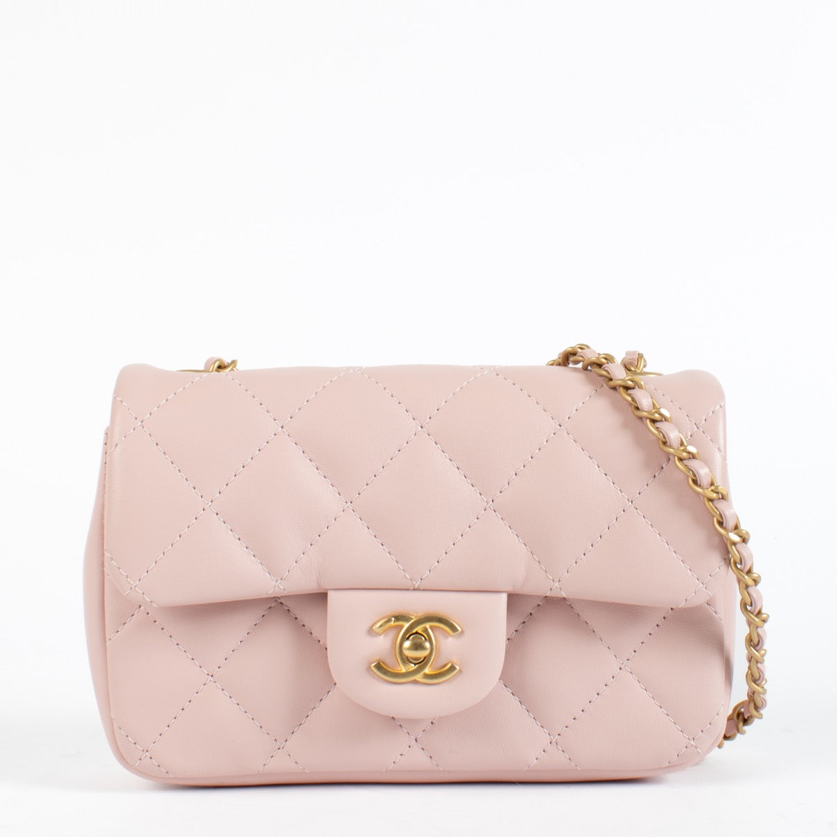 shop 100% authentic second hand Chanel Pink Lambskin Heart Chain Flap Bag on Labellov.com