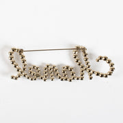 authentic preloved Chanel 19K Silver Logo Brooch on Labellov.com