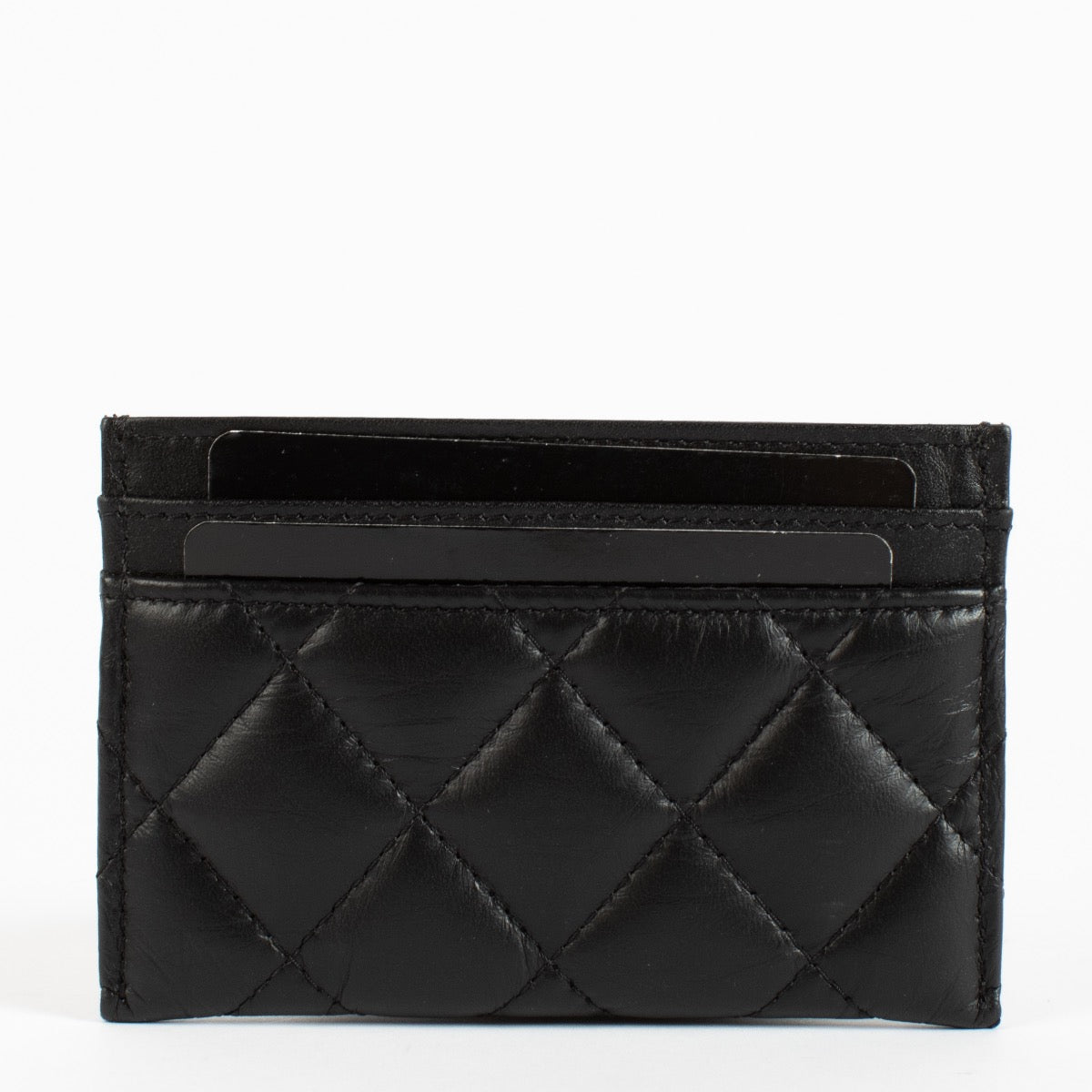 shop 100% authentic second hand Chanel Black Paris Charms Reissue Card Holder on Labellov.com