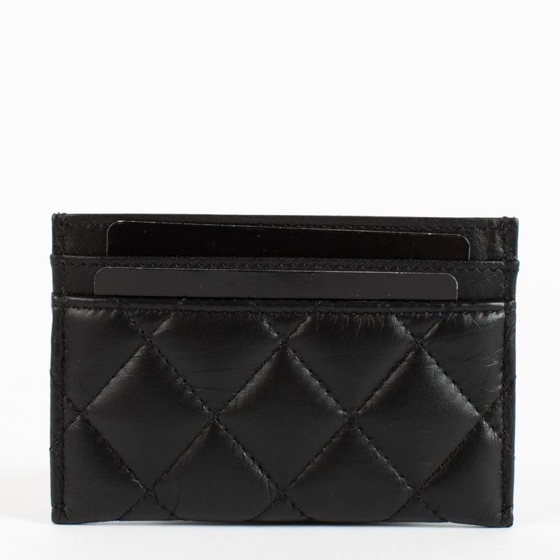 shop 100% authentic second hand Chanel Black Paris Charms Reissue Card Holder on Labellov.com