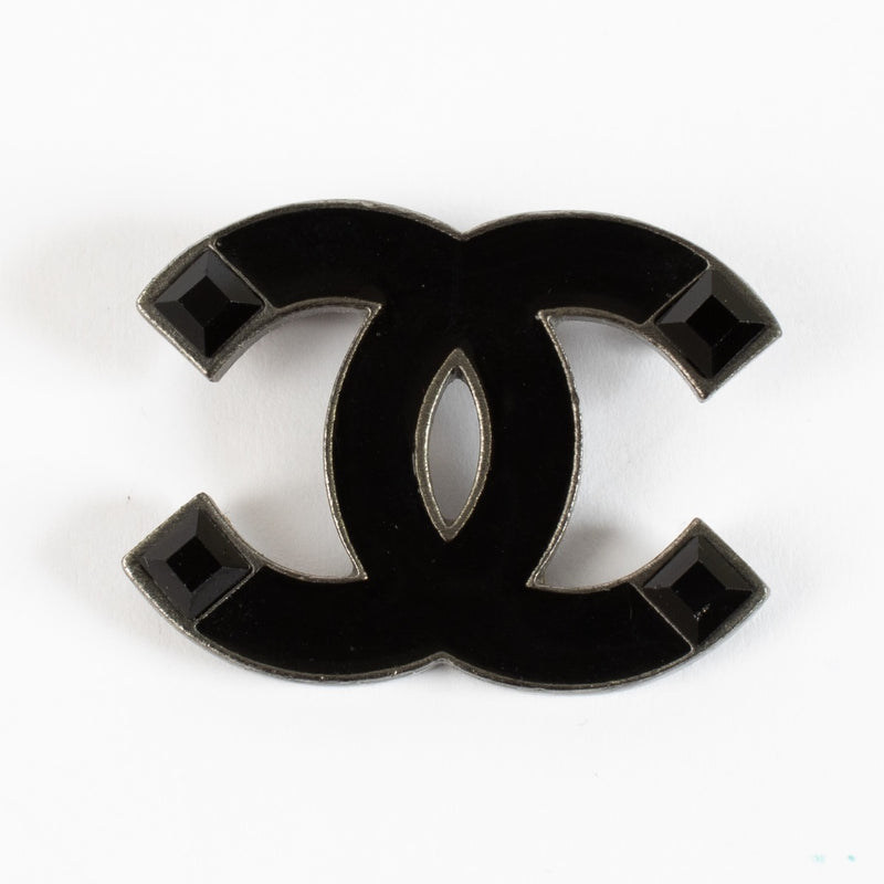 authentic preloved Chanel 08P Black CC Brooch on Labellov.com