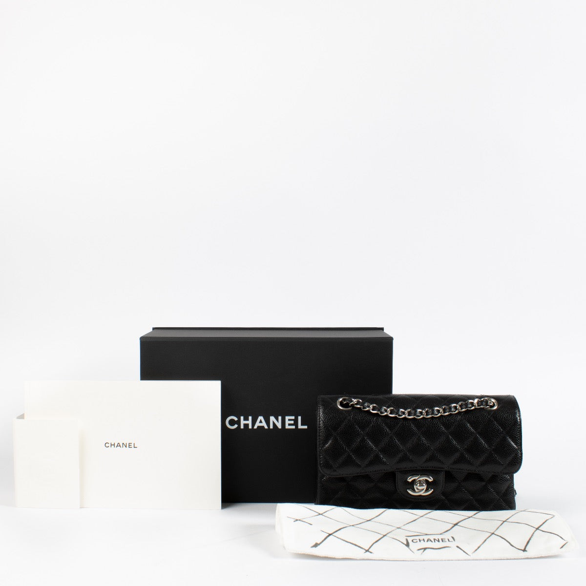 shop 100% authentic second hand Chanel Black Caviar Small Classic Flap Bag on Labellov.com