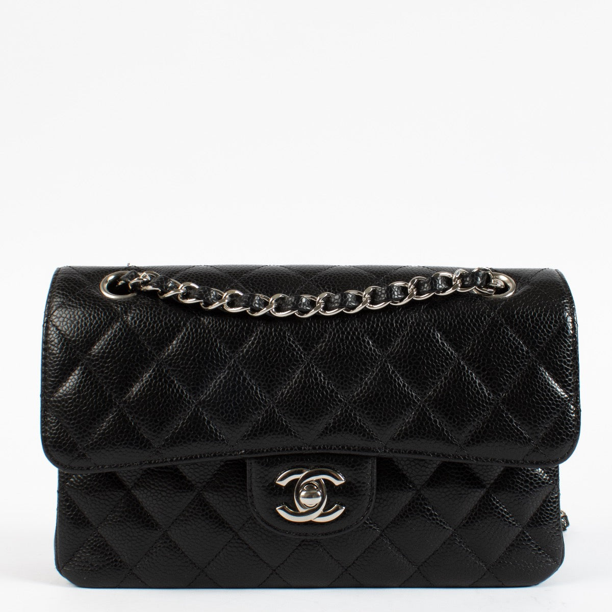 shop 100% authentic second hand Chanel Black Caviar Small Classic Flap Bag on Labellov.com