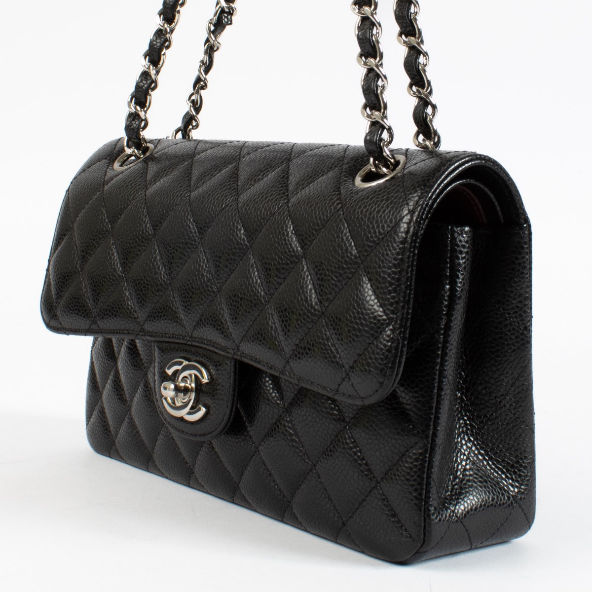 shop 100% authentic second hand Chanel Black Caviar Small Classic Flap Bag on Labellov.com