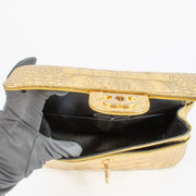 shop 100% authentic second hand Chanel 19A Gold Crocodile Embossed Small Classic Flap Bag on Labellov.com