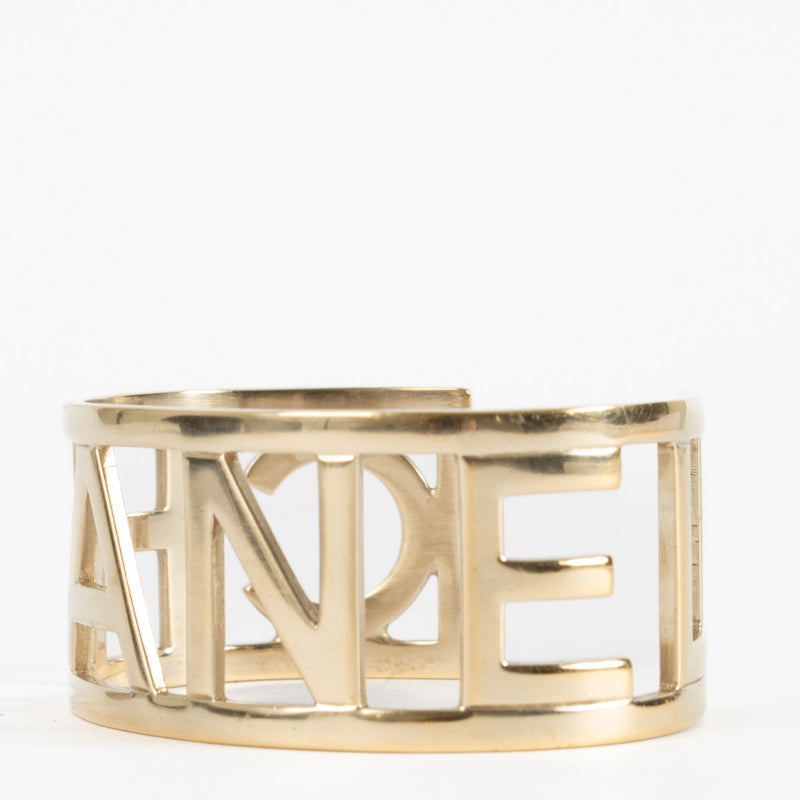 Authentic pre-loved Chanel 15S Gold Logo Bracelet on Labellov.com