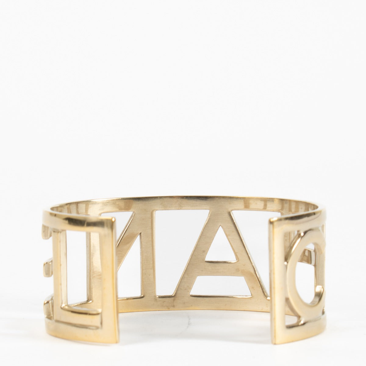 Authentic pre-loved Chanel 15S Gold Logo Bracelet on Labellov.com
