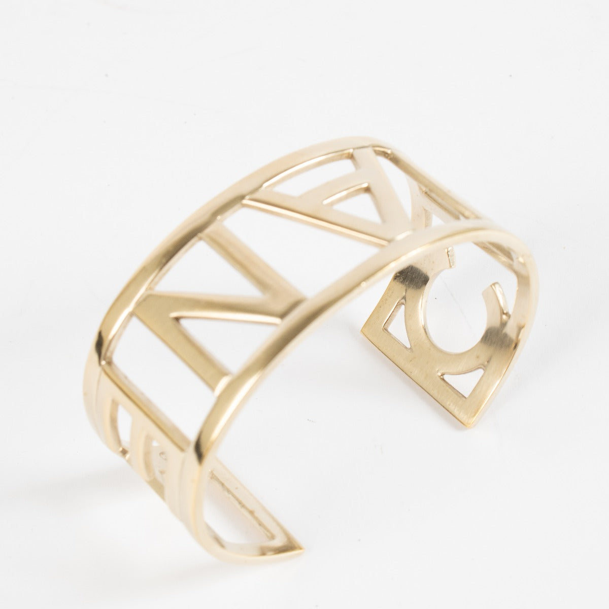 Authentic pre-loved Chanel 15S Gold Logo Bracelet on Labellov.com