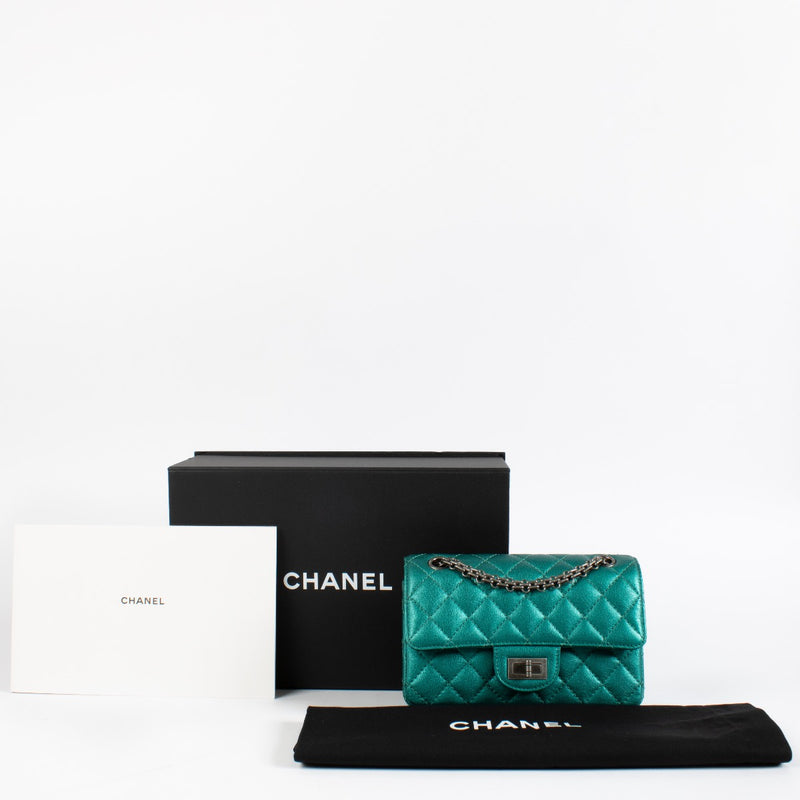 shop 100% authentic second hand Chanel Emerald Green Metallic 2.55 Mini Bag on Labellov.com