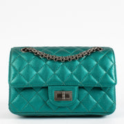 shop 100% authentic second hand Chanel Emerald Green Metallic 2.55 Mini Bag on Labellov.com