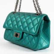 shop 100% authentic second hand Chanel Emerald Green Metallic 2.55 Mini Bag on Labellov.com