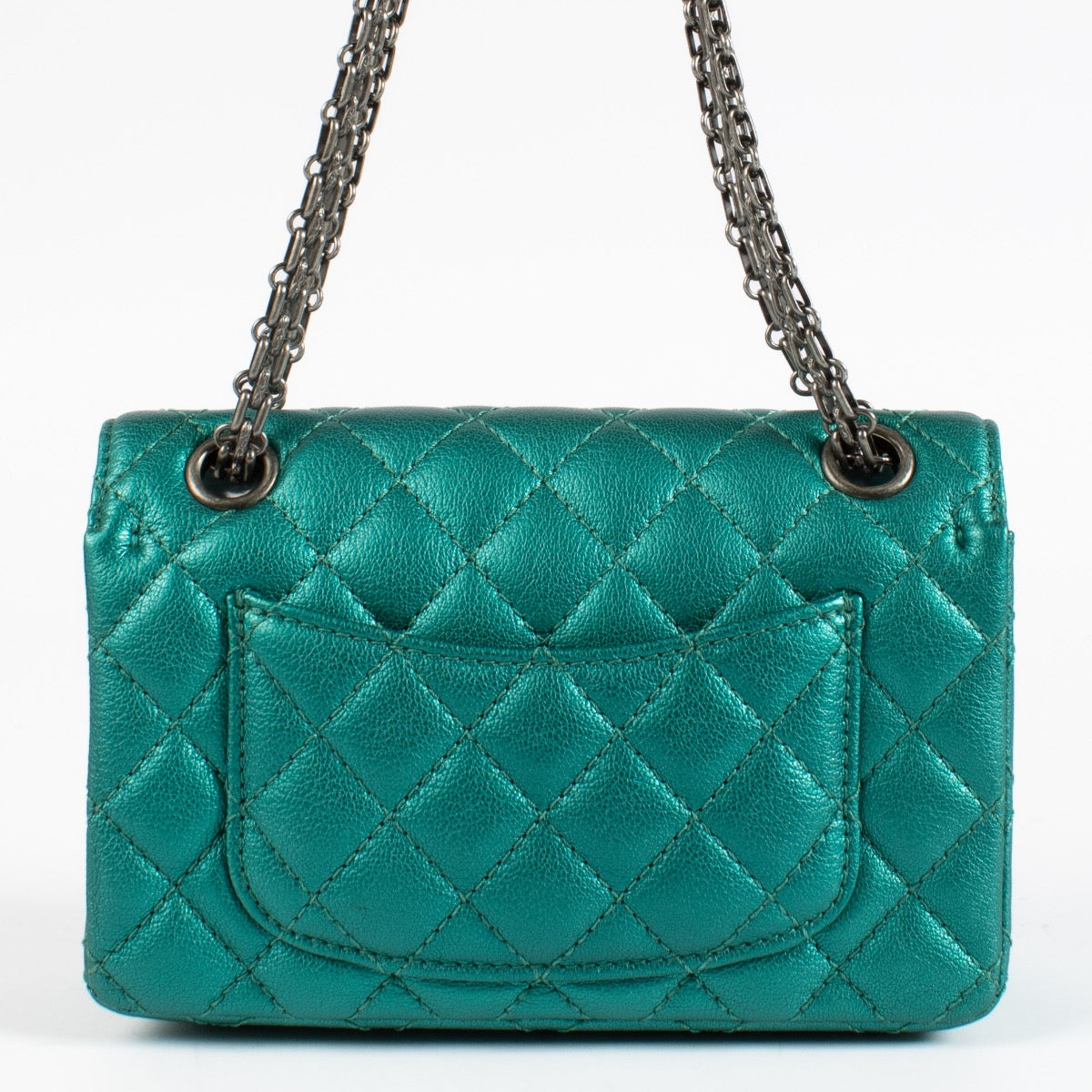 shop 100% authentic second hand Chanel Emerald Green Metallic 2.55 Mini Bag on Labellov.com