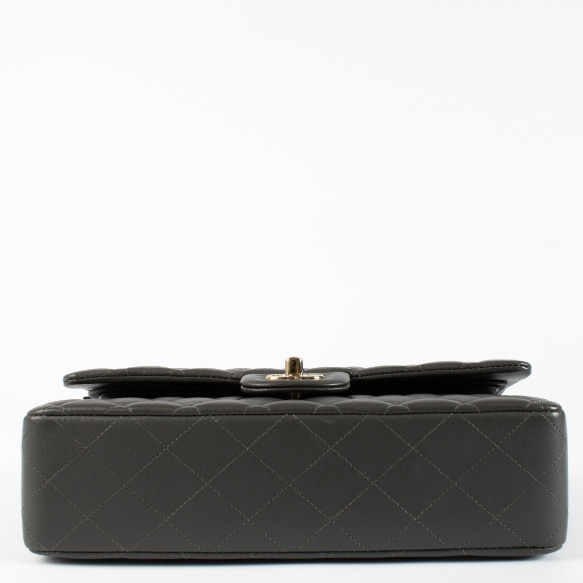Chanel Grey Lambskin Medium Classic 11.12 Bag