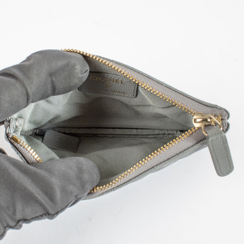 shop 100% authentic second hand Chanel Grey Caviar Small Ocase Pouch on Labellov.com