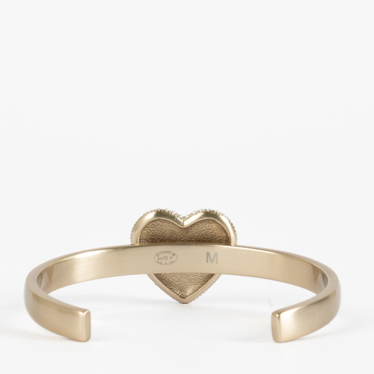 Authentic pre-loved Chanel 22B Heart Bangle Bracelet on Labellov.com
