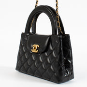 shop 100% authentic second hand Chanel Black Lambskin Kelly Nano Top Handle Bag on Labellov.com