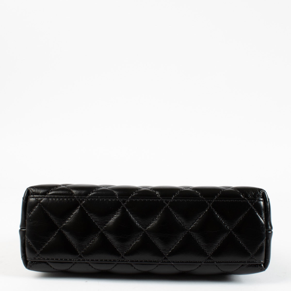 shop 100% authentic second hand Chanel Black Lambskin Kelly Nano Top Handle Bag on Labellov.com