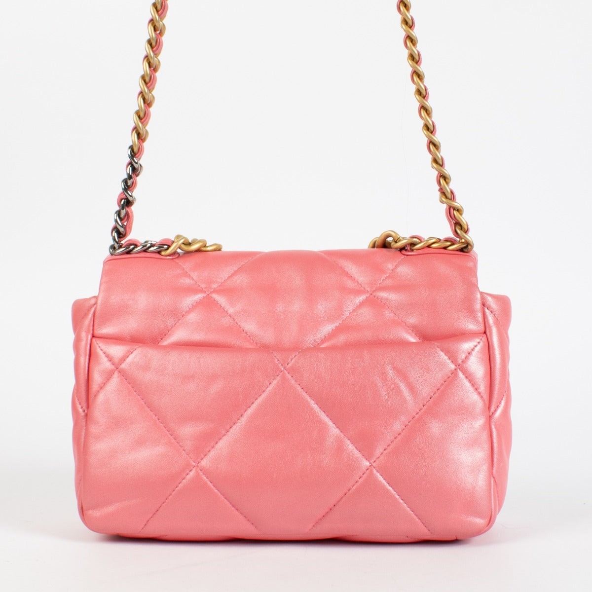 Chanel Pearly Pink Lambskin Small Chanel 19 Bag