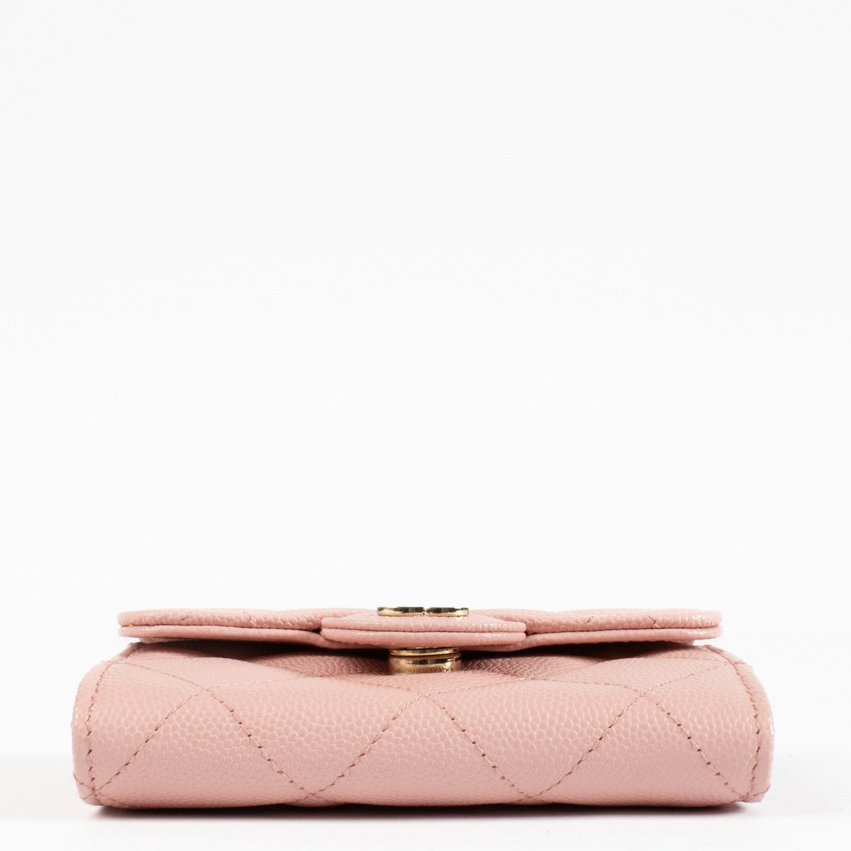 Authentic pre-loved Chanel Pink Caviar Classic Card Holder with Chain on Labellov.com