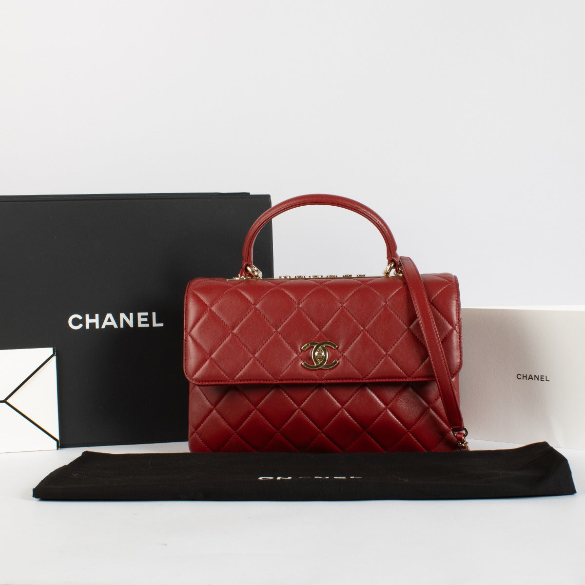 Chanel Red Medium Trendy CC Bag