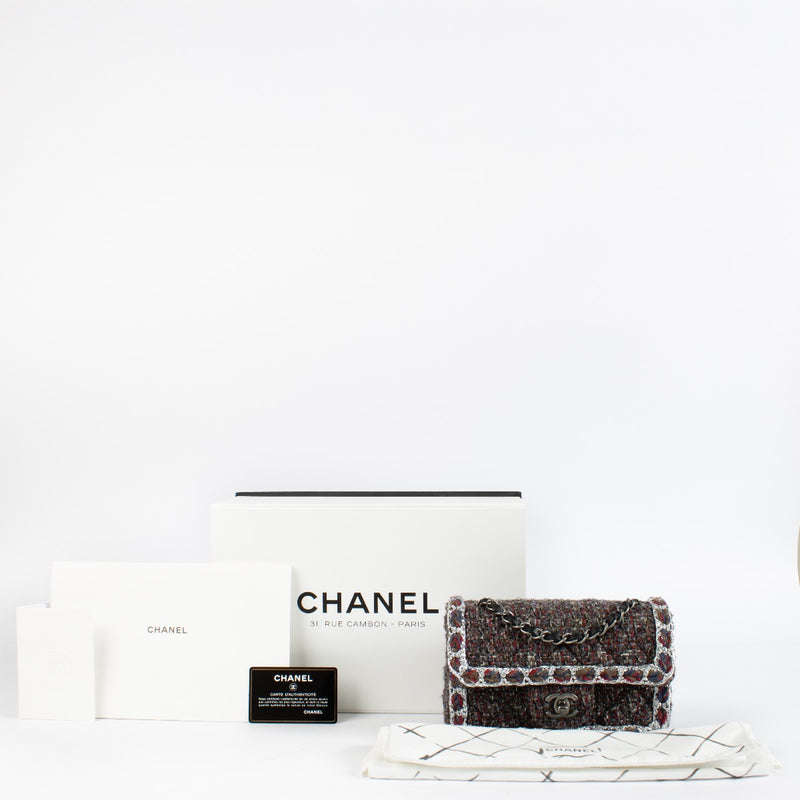 shop 100% authentic second hand Chanel Multicolor Silver Mini Tweed Flap Bag on Labellov.com