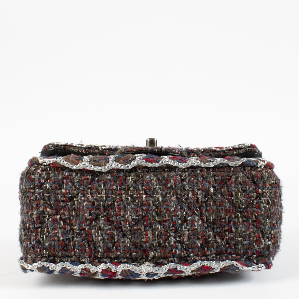 shop 100% authentic second hand Chanel Multicolor Silver Mini Tweed Flap Bag on Labellov.com