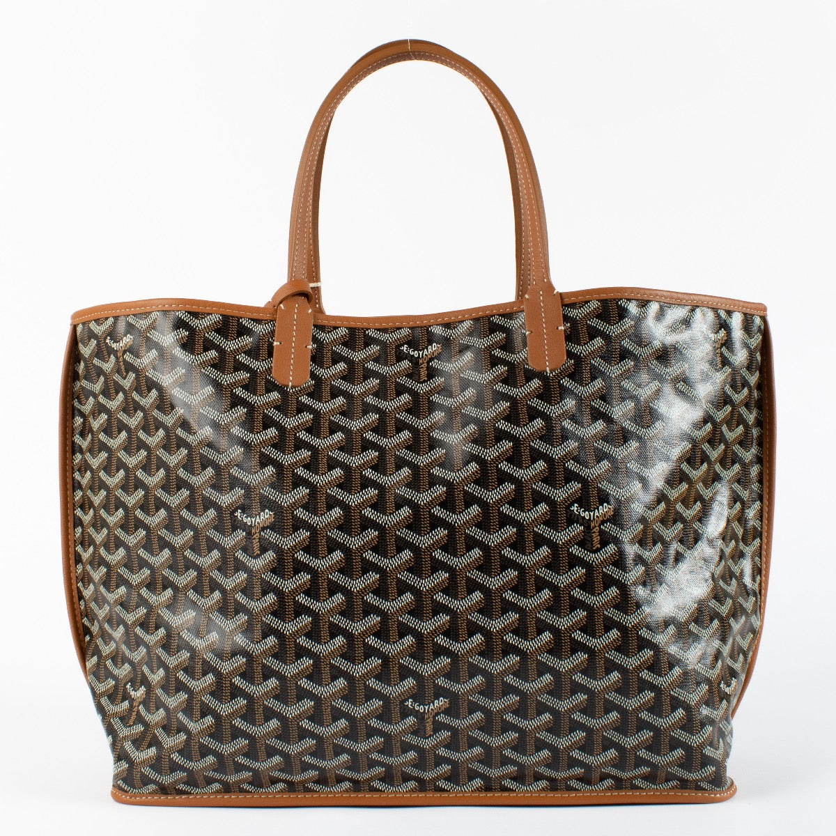 Shop safe online at Labellov in Antwerp, Brussels and Knokke this 100% authentic second hand Goyard Cognac Goyardine Canvas Small Anjou Tote. Veilig online tweedehands authentieke Goyard Cognac Goyardine Canvas Small Anjou Tote kopen bij Labellov.