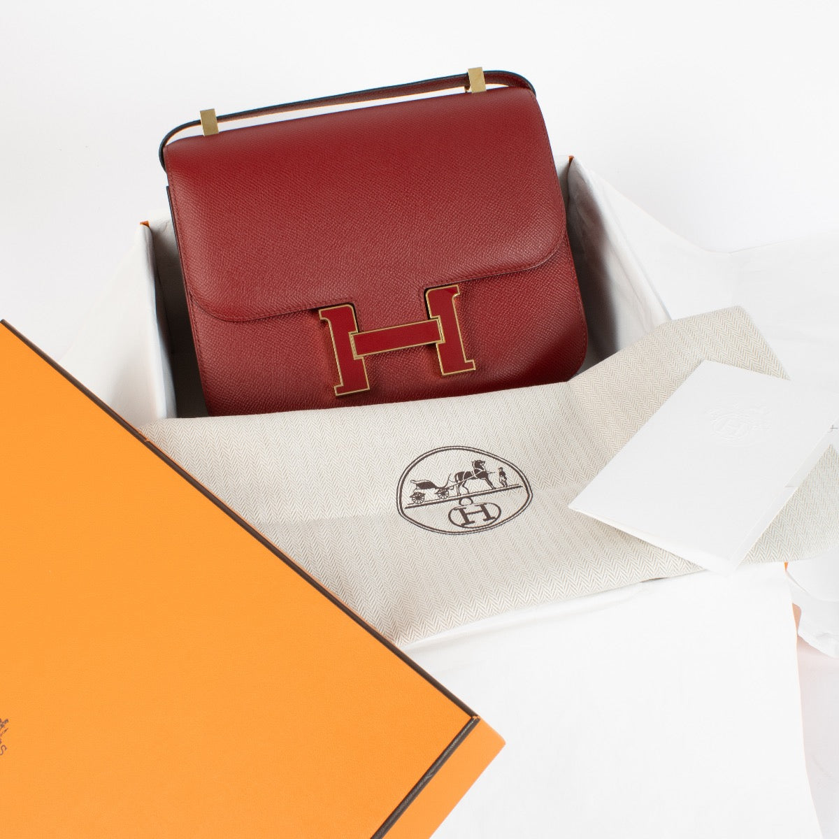 Hermès Constance 24 Verso Rouge Grenat/Bougainvillier Epsom PBHW