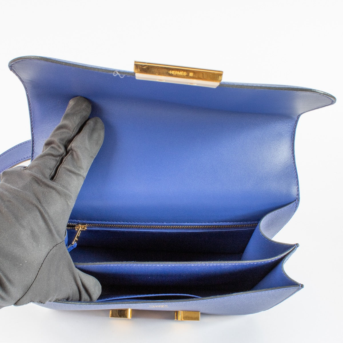 Hermès Constance 24 Bleu Electrique Epsom GHW