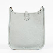 Authentic pre-loved Hermès Evelyne 16 Bleu Pale/Gris Etain Clemence PHW on Labellov.com