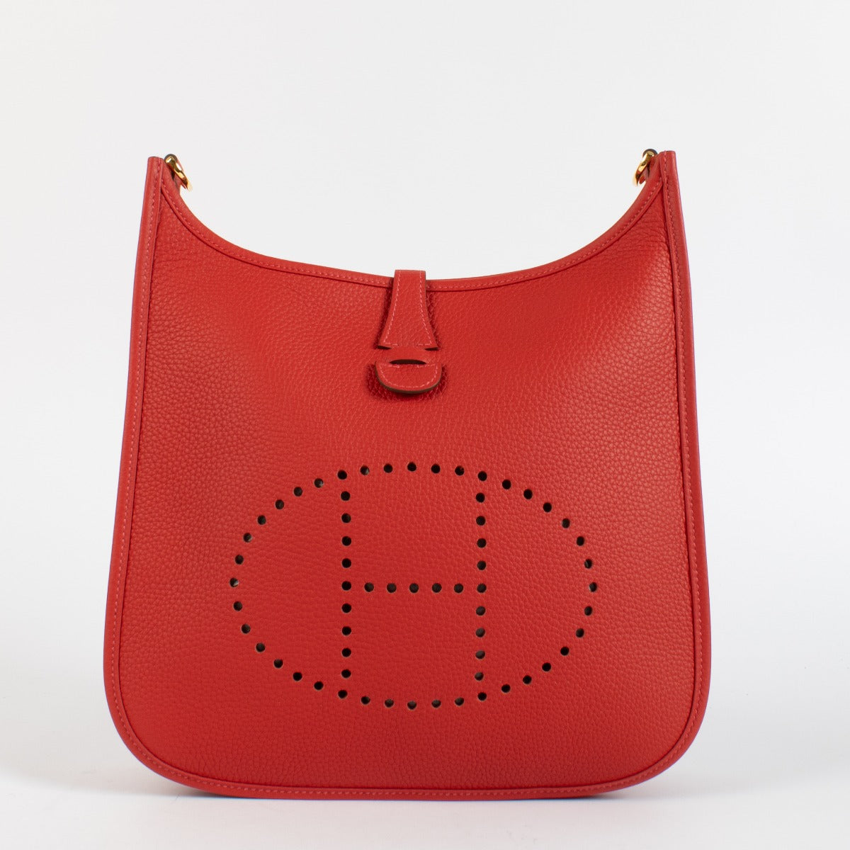 Hermès Evelyne III 29 Vermillon Clemence GHW