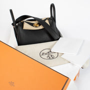 shop 100% authentic second hand Hermès Lindy Mini Black Clemence GHW on Labellov.com