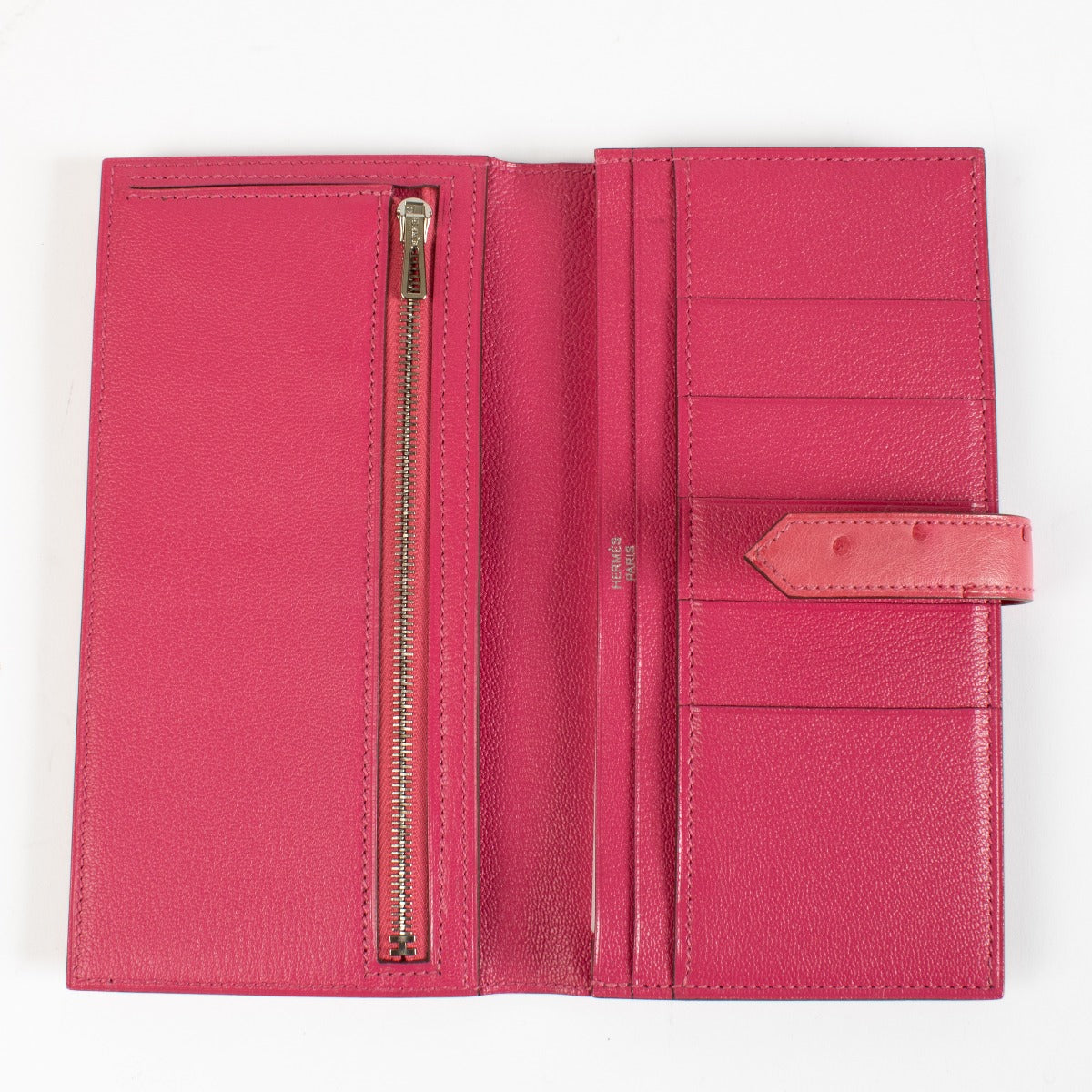 shop 100% authentic second hand Hermès Bearn Pink Ostrich Long Wallet on Labellov.com