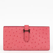 shop 100% authentic second hand Hermès Bearn Pink Ostrich Long Wallet on Labellov.com