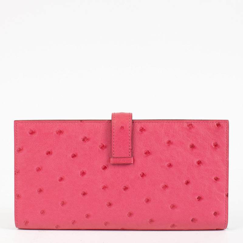 shop 100% authentic second hand Hermès Bearn Pink Ostrich Long Wallet on Labellov.com