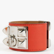 shop 100% authentic second hand Hermès Red Collier De Chien Bracelet - Size XS on Labellov.com