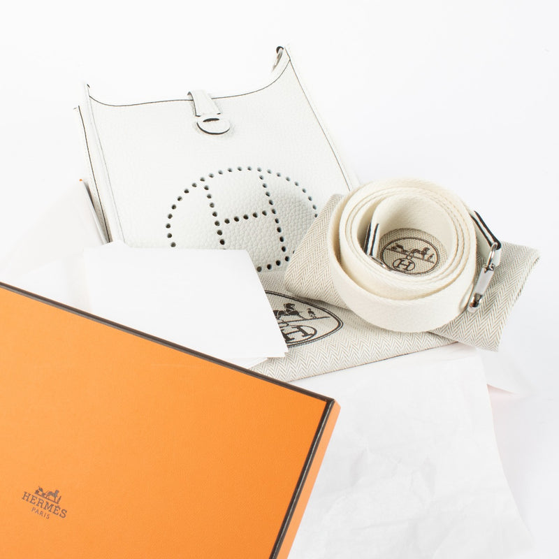 Hermès Evelyne 16 Blanc Neige Clémence PHW