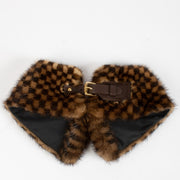 Authentic pre-loved Louis Vuitton Brown Damier Mink Fur Collar on Labellov.com
