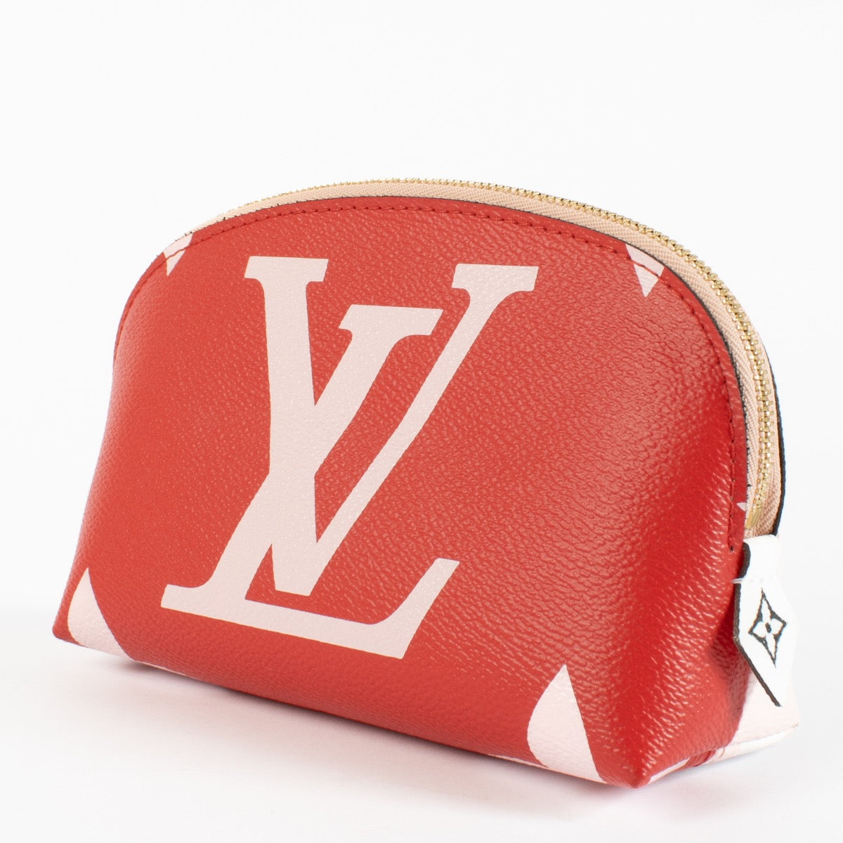 authentic preloved Louis Vuitton Cosmetic Pouch Giant Monogram Pink-Red on Labellov.com
