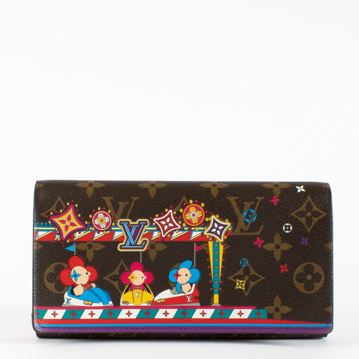 authentic preloved Louis Vuitton x Takashi Murakami Monogram Sarah Wallet on Labellov.com