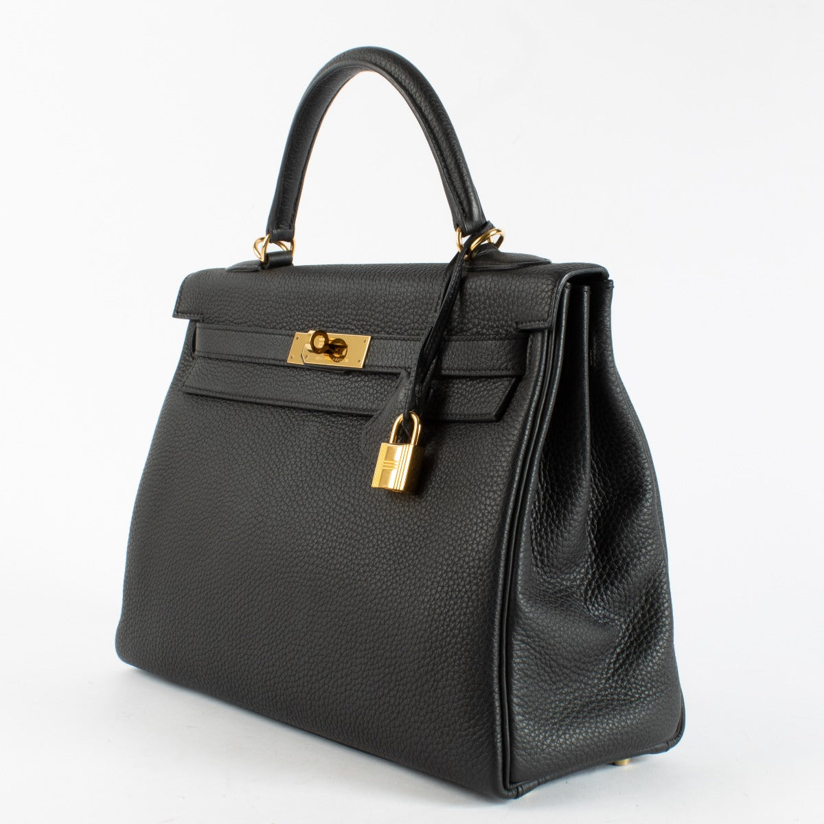 Hermès Kelly 32 Zwart Togo GHW