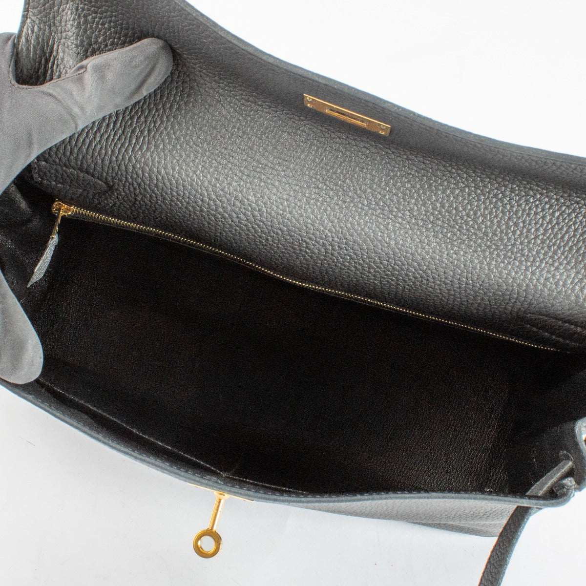 Hermès Kelly 32 Zwart Togo GHW